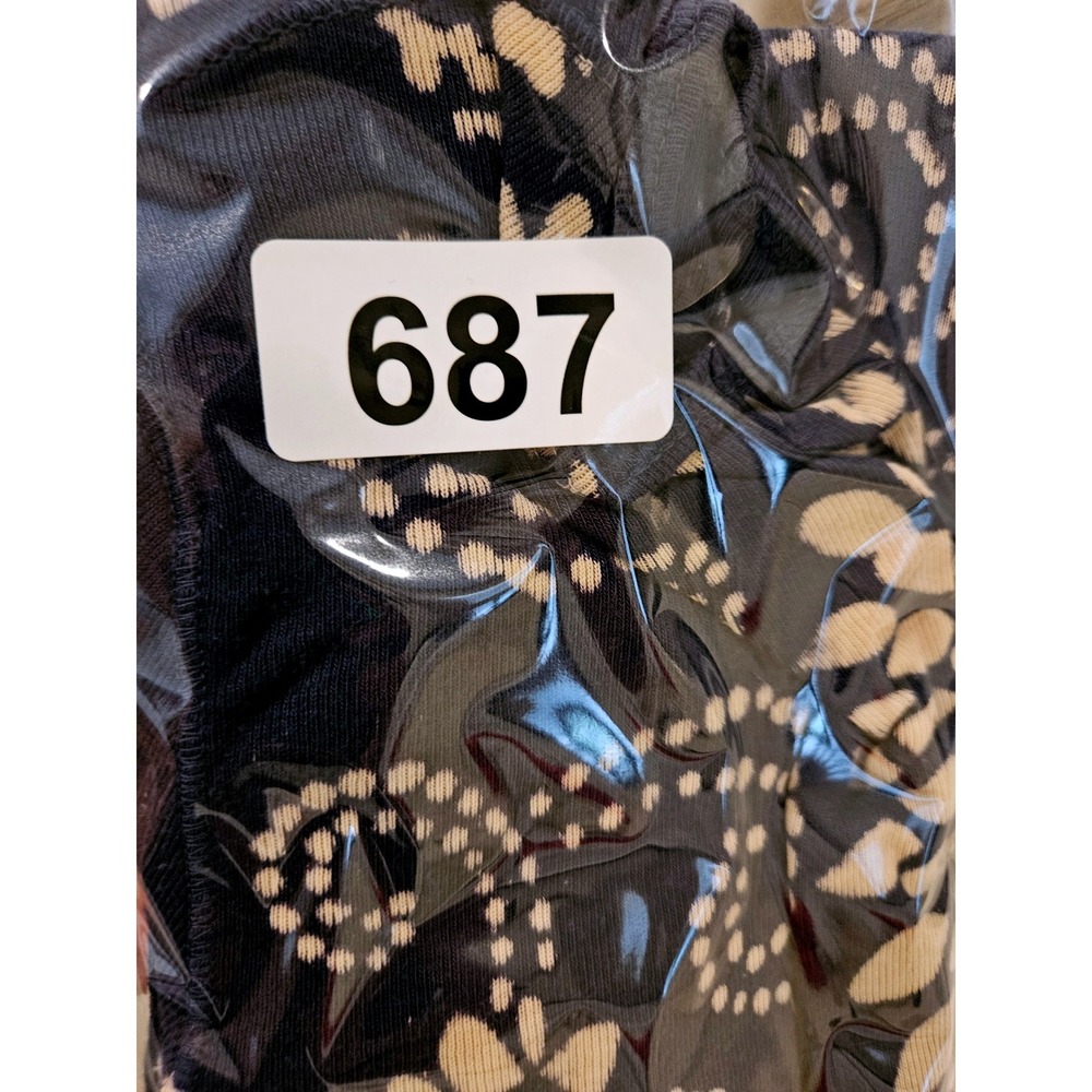 Lucky Brand Womens Henley Tee Long Sleeve Blue Floral Mandala Boho Blouse Size S - Picture 7 of 7
